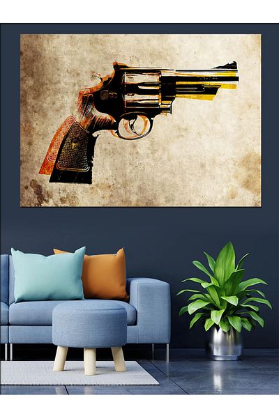 Tablomega Pânză decorativă pentru pistol Altıpatlar - Lemn MDF