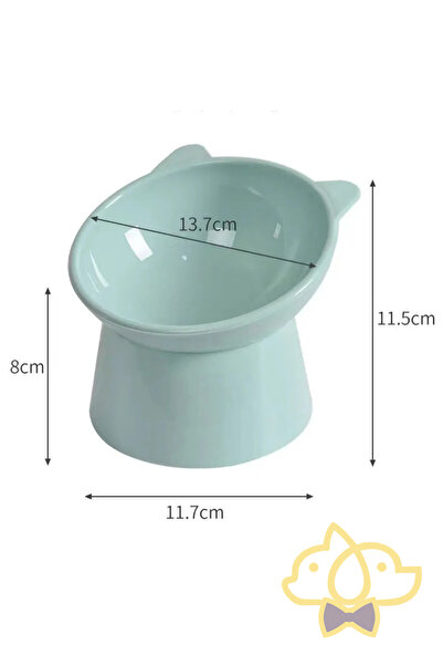 PapyonPet 2 Adet Eğimli Mama Ve Su Kabı Boyun Koruyucu Kedi Köpek Mama Kabı Evcil Hayvan Mama Kasesi Mama Kabı