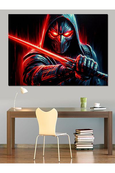 Tablomega Pânză decorativă Dark Warrior - Lemn MDF