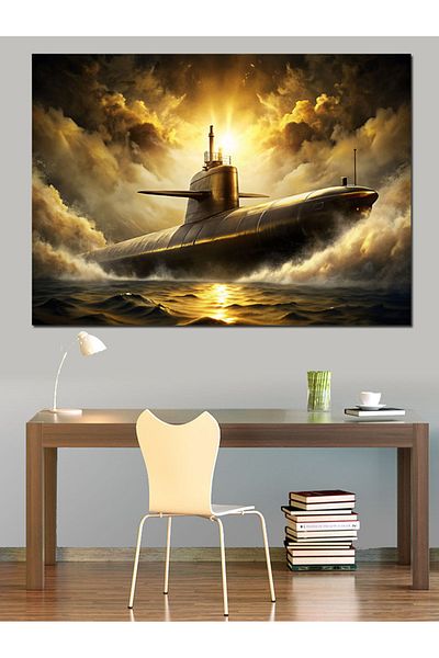 Tablomega Pânză Decorativă Submarin - Lemn MDF