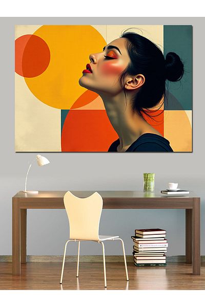 Tablomega Pânză decorativă pentru femei de artă modernă - Lemn MDF