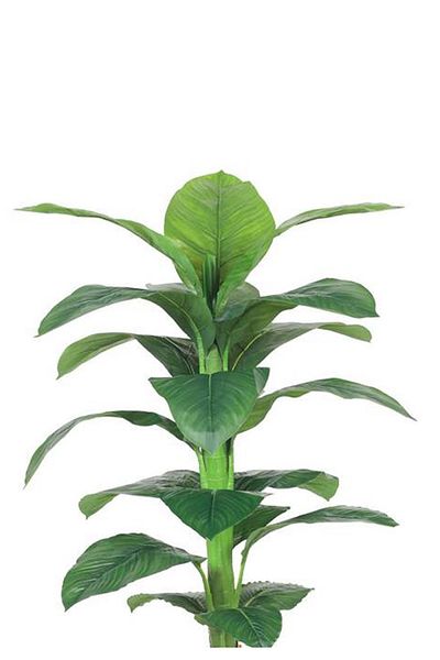 Generic Artificial banana leaf tree with a plastic cylindrical stand