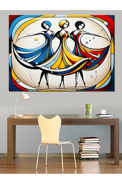 Tablomega Pânză decorativă Dancing Women - Lemn MDF