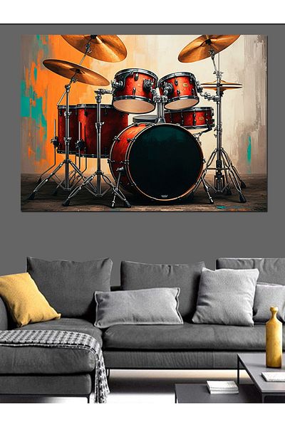 Tablomega Set de tobe roșii Pânză decorativă - MDF Lemn