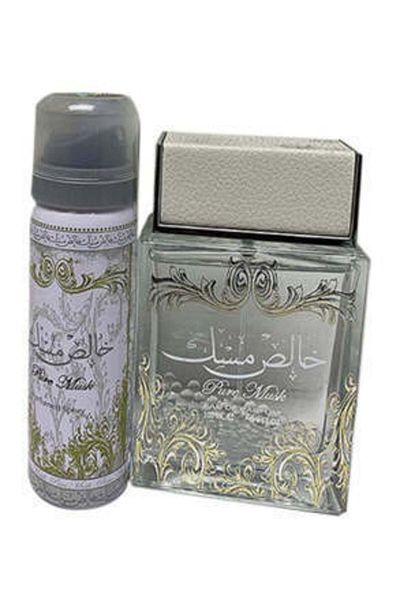 lattafa Gift Set 2 Pieces (1 Pure Musk EDP 100 ml, 1 Deo Spray 75 ml)