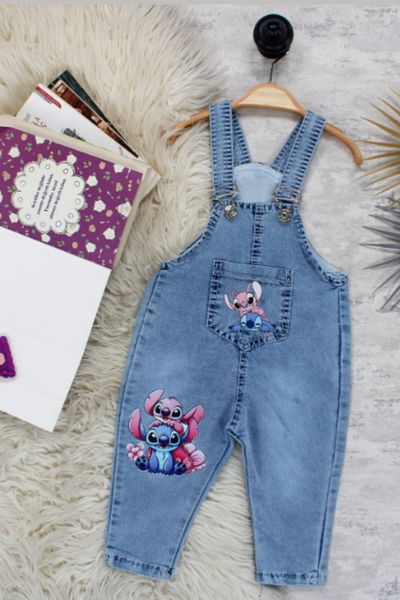 BEREKET BABY Girls' Denim Salopet – Comfortable, Stylish and Suitable for Daily Use L 1-4 Y