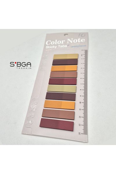 sibga tasarım Transparent Colored Post-It Note Paper - 200 Sheets Bookmark Sticker