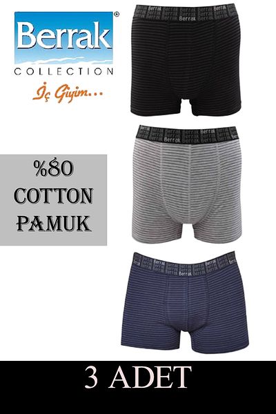 Berrak Stripe Patterned Men's Boxers