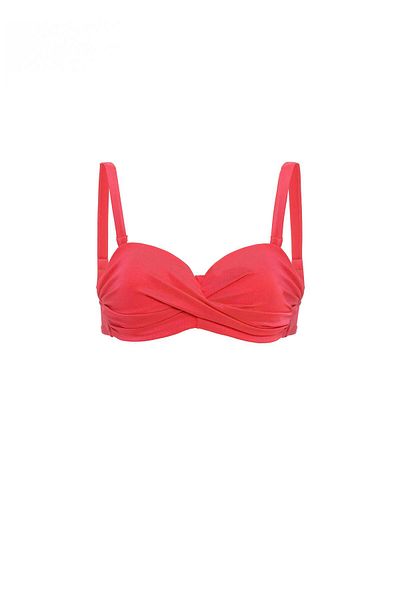 AQUAVİVA Aquaviva Women's Pomegranate Flower Biana Rotating Strapless Bikini Set
