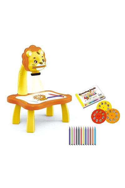 FULLJOY Adjustable Rotating Kids Projector with 12 Colored Markers and 24 Patterns to Trace