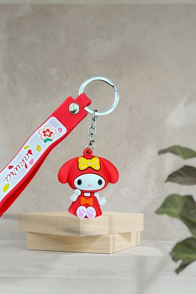 Piramit Kırtasiye Cute Keychain Silicone Figured Colorful Keyring Purse Wallet Ornament Accessory