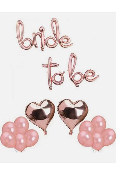 DÜVENCİ TİCARET Hand Written Bride to Be Bachelor Party Balloon Set