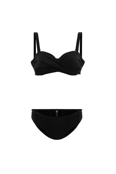 AQUAVİVA Aquaviva Γυναικείο Μαύρο Σετ μπικίνι Biana Spinning Strapless