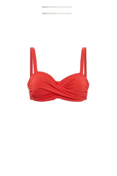 AQUAVİVA Aquaviva Women's Red Biana Rotating Strapless Bikini Set