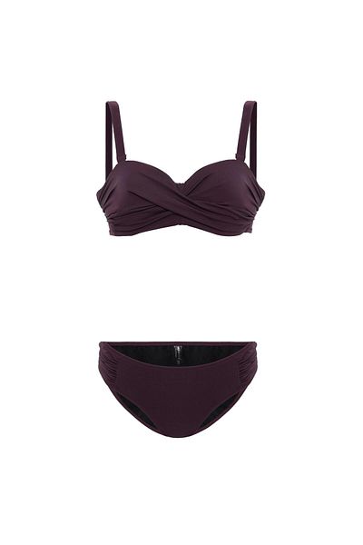 AQUAVİVA Set de bikini rotativ fără bretele Aquaviva pentru femei Plum Biana