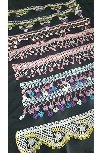 Papatyam 5 Adet El İşi Çeyizlik Mutfak Havlu Kenarı El Örgüsü Tığ İşi/havlu k...