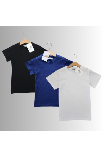 Boys Unprinted 3-Piece T-Shirt Cotton Fabric