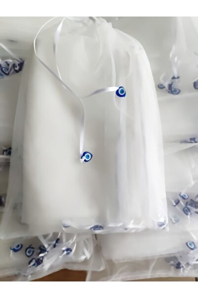 Keselerimiz 35/45.10 Adet Bohçalık. Nazar Boncuklu Tül Kese