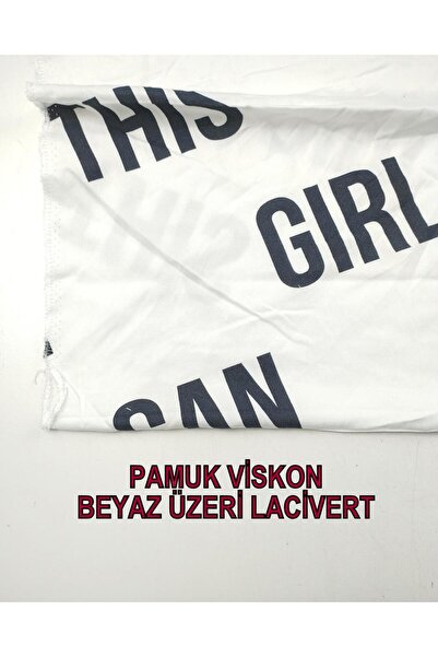 Kumaş Parça Білий бавовняний віскоз (ширина 110 см, довжина 135 см)