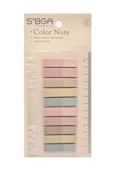 sibga tasarım Transparent Colored Post-It Note Paper - 200 Sheets Bookmark Sticker
