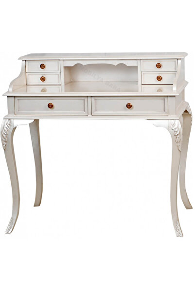 Mobilya Baba Sedef Lake Raflı Klasik Çalışma Masası – 120 cm