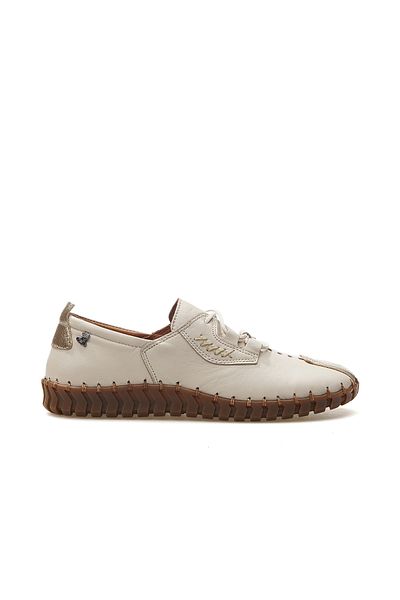 Venüs Women's Genuine Leather Orthopedic Sole Casual Shoes 25Y 2010724 Y Z Beige