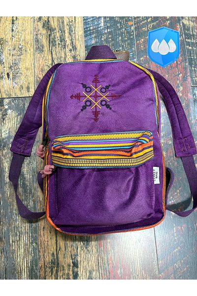 Street Bag Unisex Αδιάβροχο Nubi Ethnic Αυθεντικό Σακίδιο πλάτης με κεντημένο μοτίβο Bohemian Καθημερινή χρήση ταξιδιού
