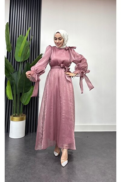 modasusev Βραδινό φόρεμα με ζώνη Janjan