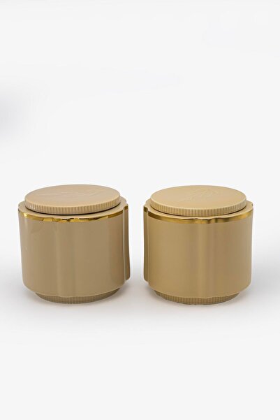 Mikasa Moor Krem Lavanta Desenli 2'li Kavanoz 14x13 Cm