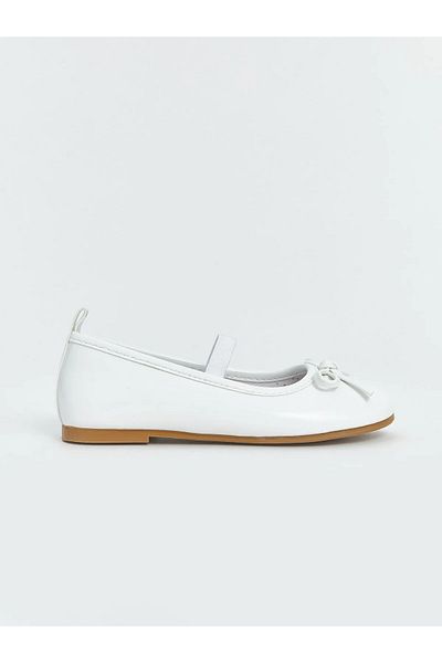 LC Waikiki Faux Leather Bow Detailed Girls' Ballerinas