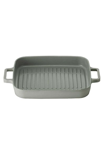 NEOFLAM Fika Dikdörtgen Alüminyum Grill Tava 28 Cm Gri