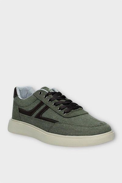 Liger Ανδρικά παπούτσια Sneaker KHAKI Casual Linen Gabardine Ύφασμα