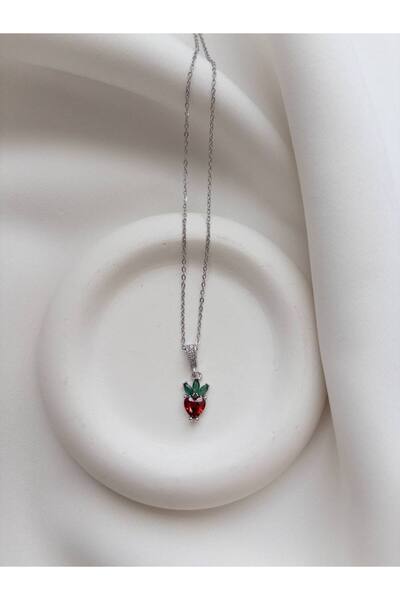 Minne Jewelry-Accessory قلادة الفراولة - قلادة زهرة الصلب