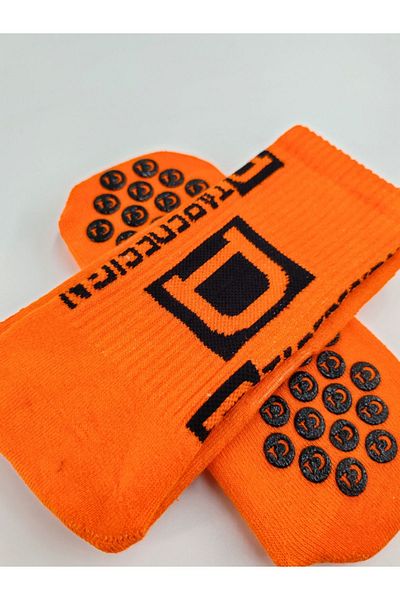 XPUPPETWEAR Унисекс оранжеви противоплъзгащи силиконови чорапи с кърпа Match Pro Sports