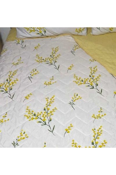 İKBALL TEKSTİL Quilted Cotton Double Double Sided Bedspread Set