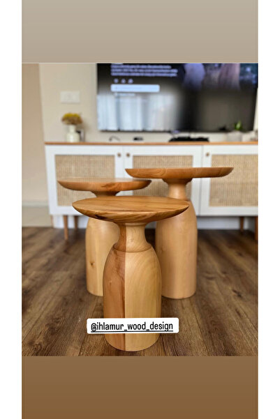 Home Boyunlu üç adet mantar sehpa