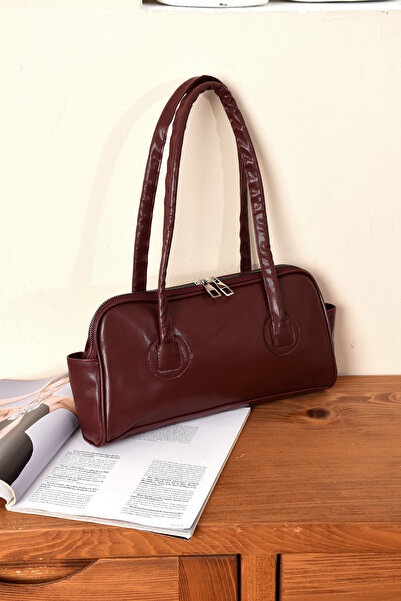 Butik Klasik şık tasarımlı bordo Baget