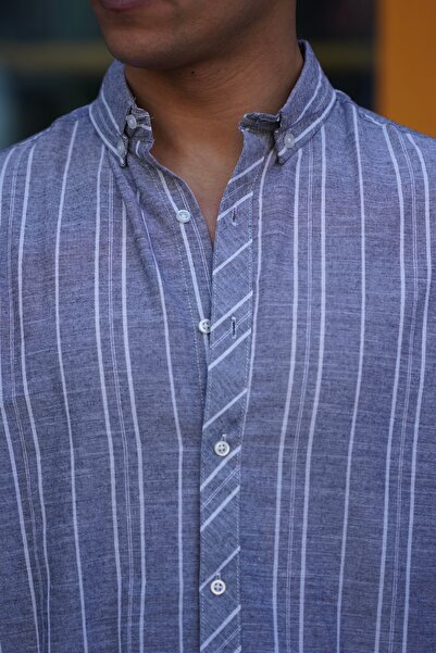 JACK CAPRİO ERKEK POLYAMİD TERLETME YAPMAZ REGULAR RAHAT KESİM YÜKSEK KALİTE ÇİZGİLİ GÖMLEK