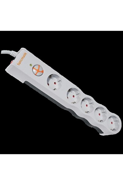 Tunçmatik Şok Akım Korumalı Beşli Grup Priz 5Li 1.5mt Kablolu Anahtarlı (Beşli 1.5 Metre)