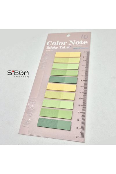 sibga tasarım Transparent Colored Post-It Note Paper - 200 Sheets Bookmark Sticker