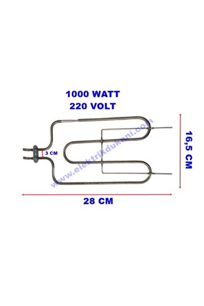 Ender 1000w Flanşlı Barbekü Izgara Rezistansı 220v 6.5 ? Cr-Ni