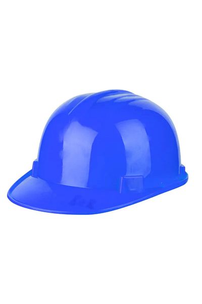 Generic Construction Work Safety Helmet - 6-Point Adjustable Hard Hat, Multi-Position, Blue