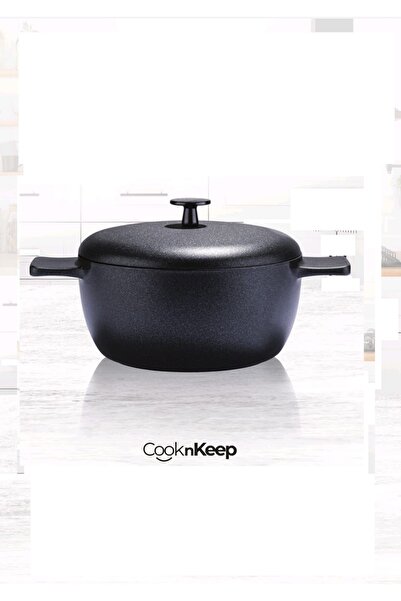 CooknKeep Cookn Keep Siyah İnci Derin Tencere 20 cm