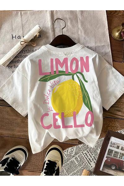 Touz Moda Μπλουζάκι Unisex Oversize με στάμπα Lemon Cello