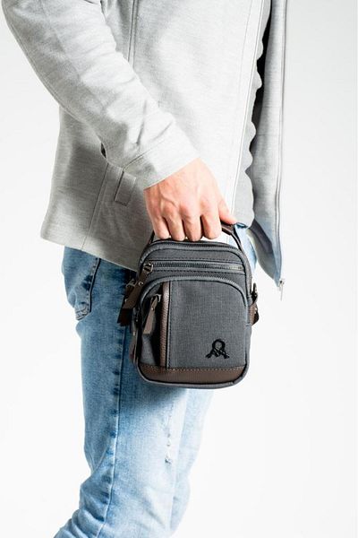 Baginn Ανδρική τσάντα Messenger, Τσάντα ώμου μεγέθους 18*12 cm Μεγάλη τσάντα με λουράκι σε καμβά ύφασμα