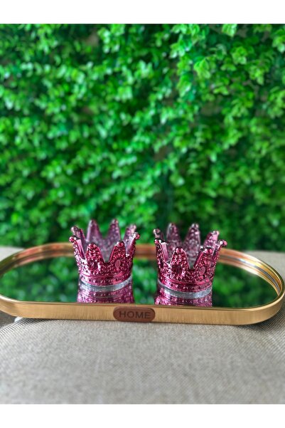 LOVE Dekoratif Taç Tealight Mumluk 2’li