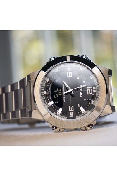 Casio Casio Men's AMW-870D-1AVDF Analog Watch - 44 mm - Silver