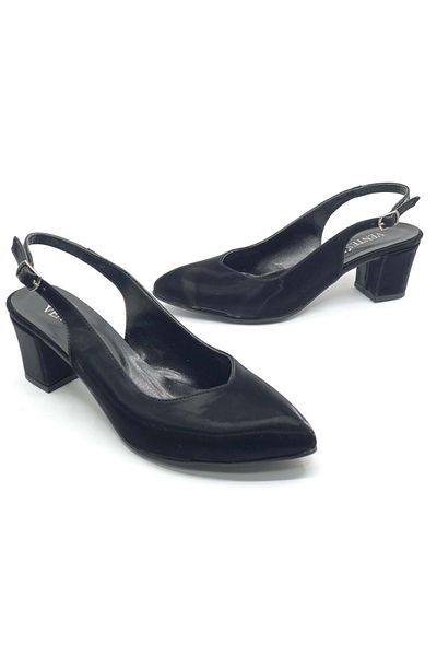 KCMN Pantofi de damă cu toc înalt BLACK-PATTERN 41-42 Număr