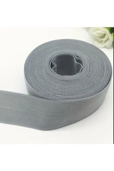ŞENEL DAR DOKUMA 5cm Gray Color Woven Elastic-Waist Leg Skirt Flat Elastic- Elastic Band / 1m