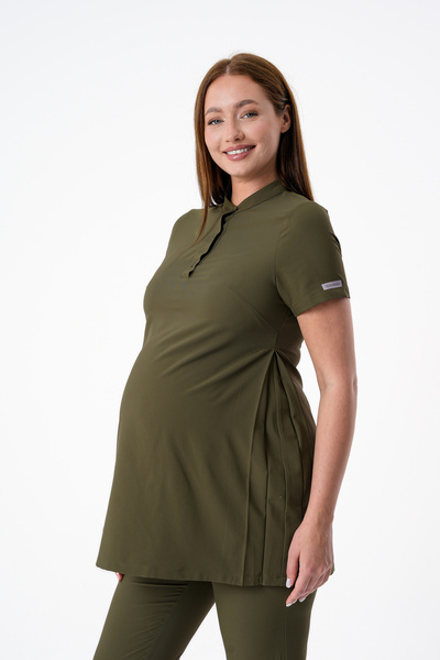 almesta MELINA Hamile Üst Forma Kısa Kol Scrubs